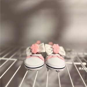 Disney Pink and White Sneakers with Bow